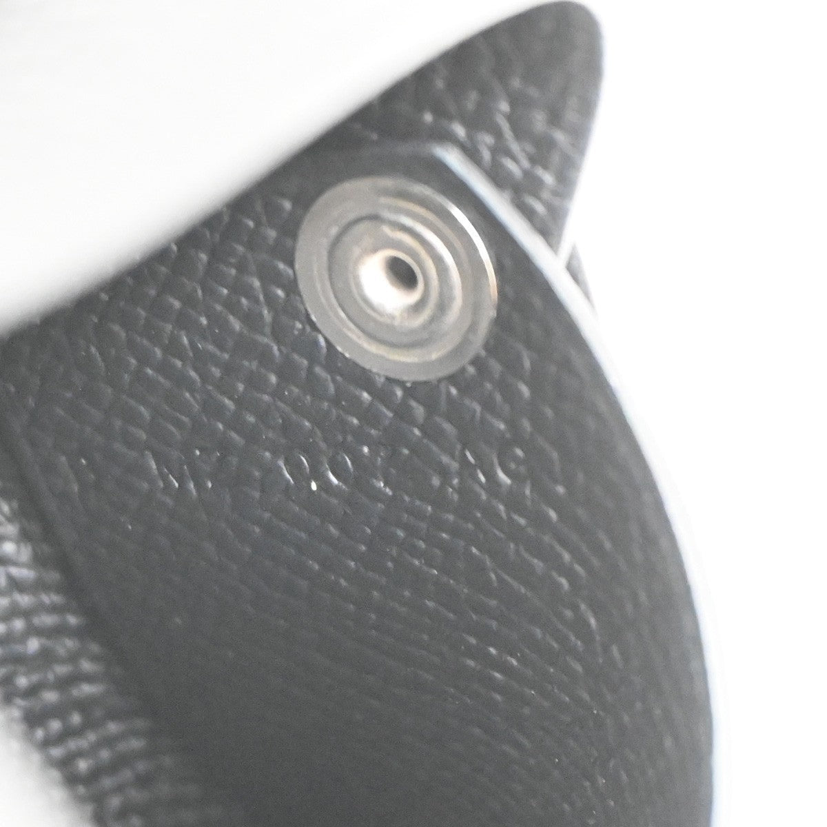 HERMES Logo Calvi Card Case Epsom Leather Black SHW France 72LC614