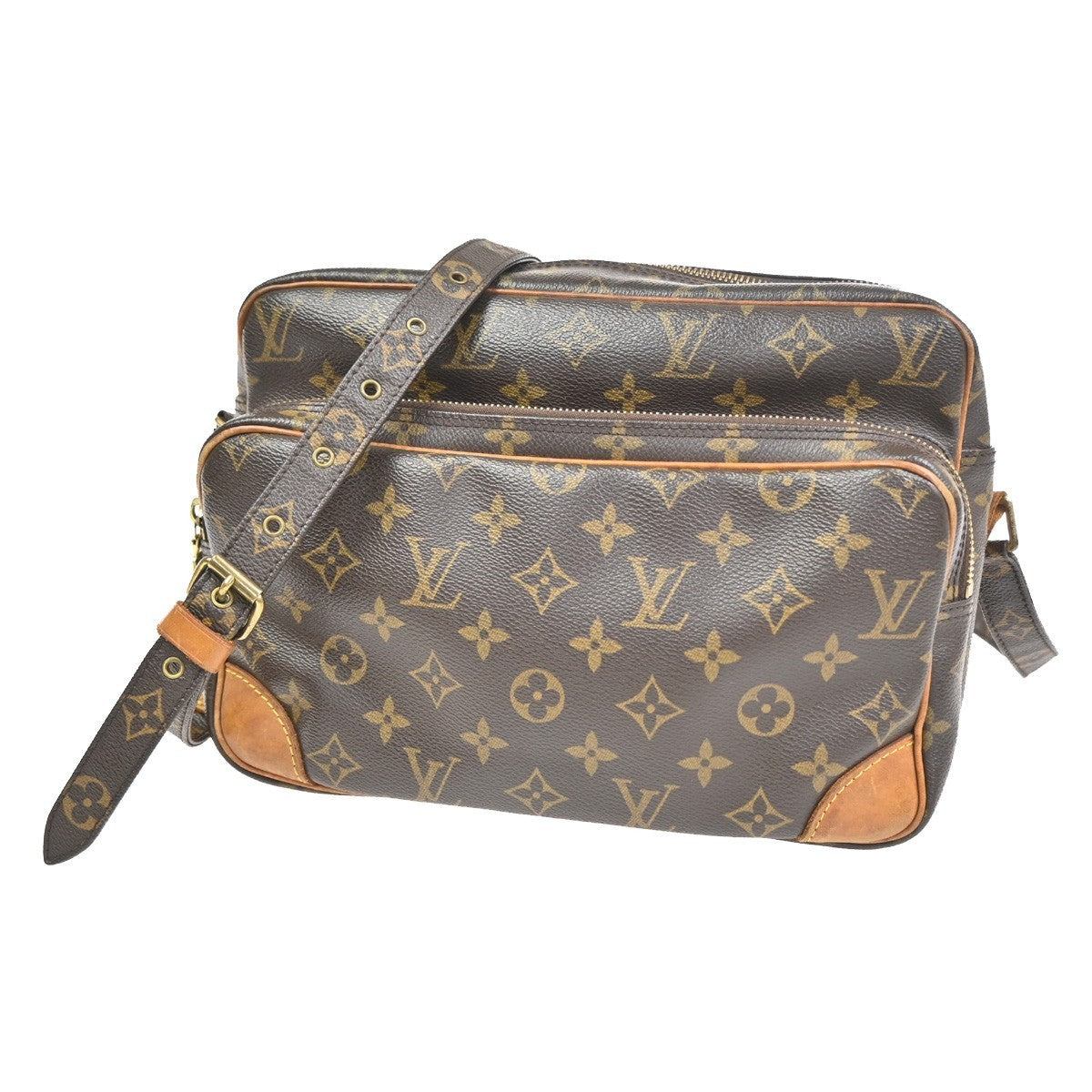LOUIS VUITTON Nile Crossbody Shoulder Bag Monogram Leather Brown M45244 89KC882