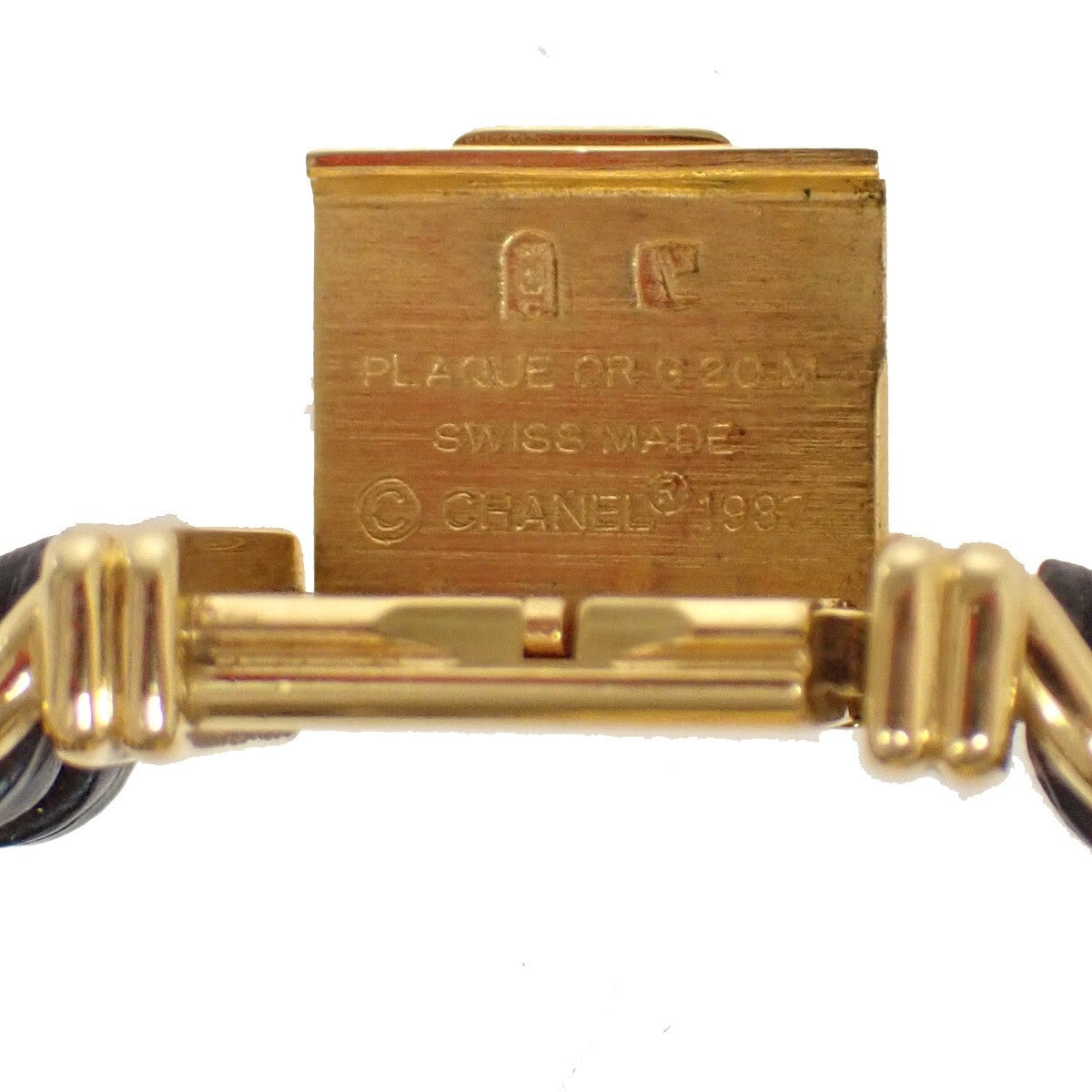 CHANEL Logo Premiere Watch H0001  #M Quartz Gold-Plated Leather GHW 685LC516