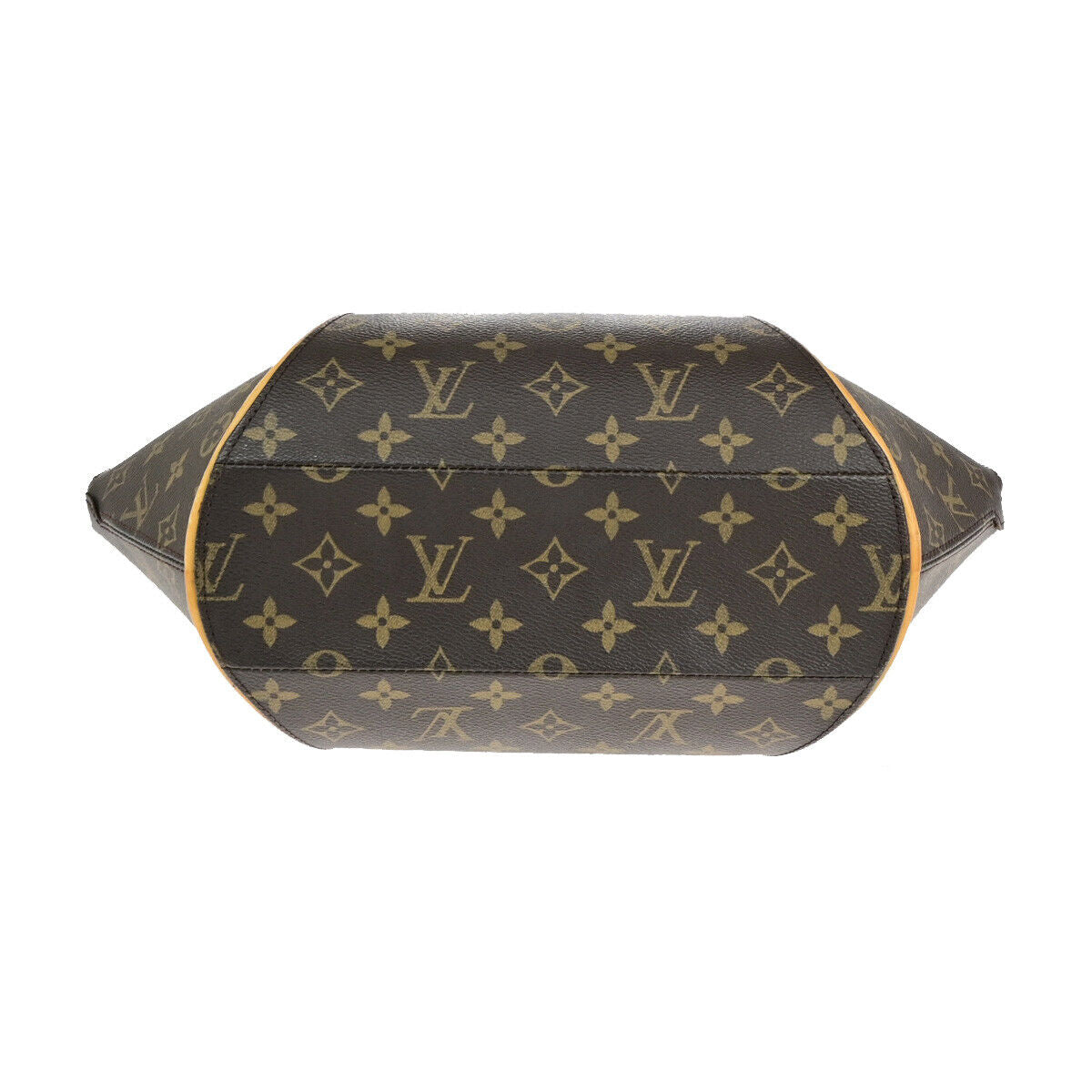 LOUIS VUITTON LV Logo Ellipse MM Hand Bag Monogram Leather Brown M51126 70YG626