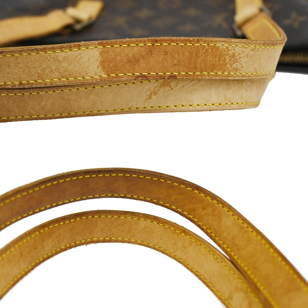 LOUIS VUITTON Cabas Piano Shoulder Bag Monogram Leather Brown M51148 10EE289