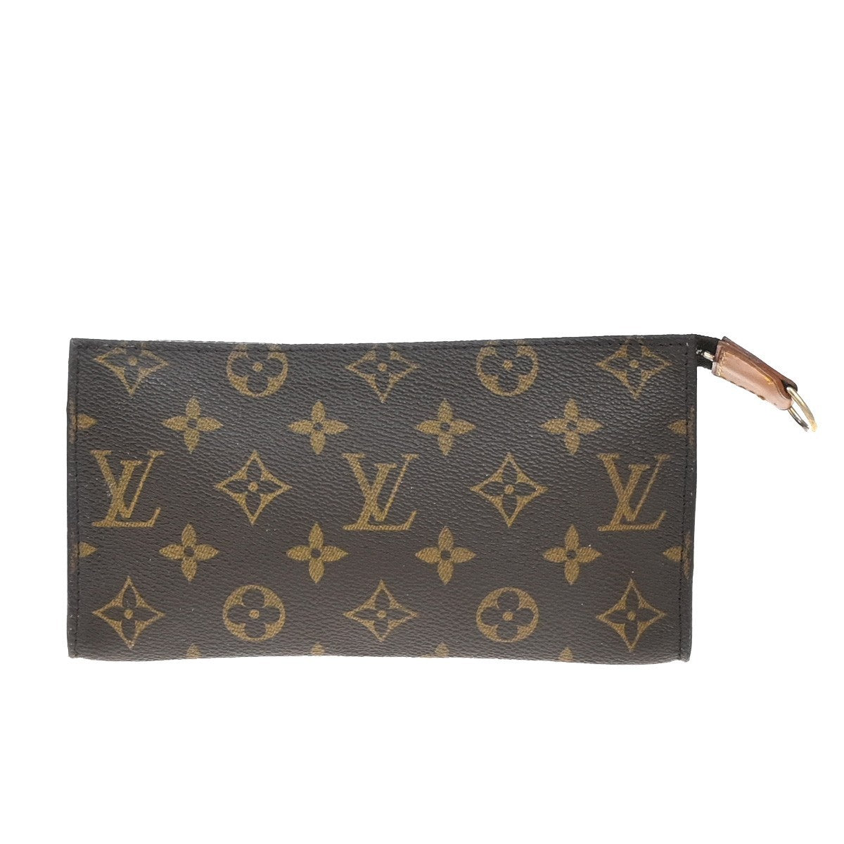 LOUIS VUITTON Logo BUCKET GM Pouch Bag Monogram Leather Brown France 05EG176