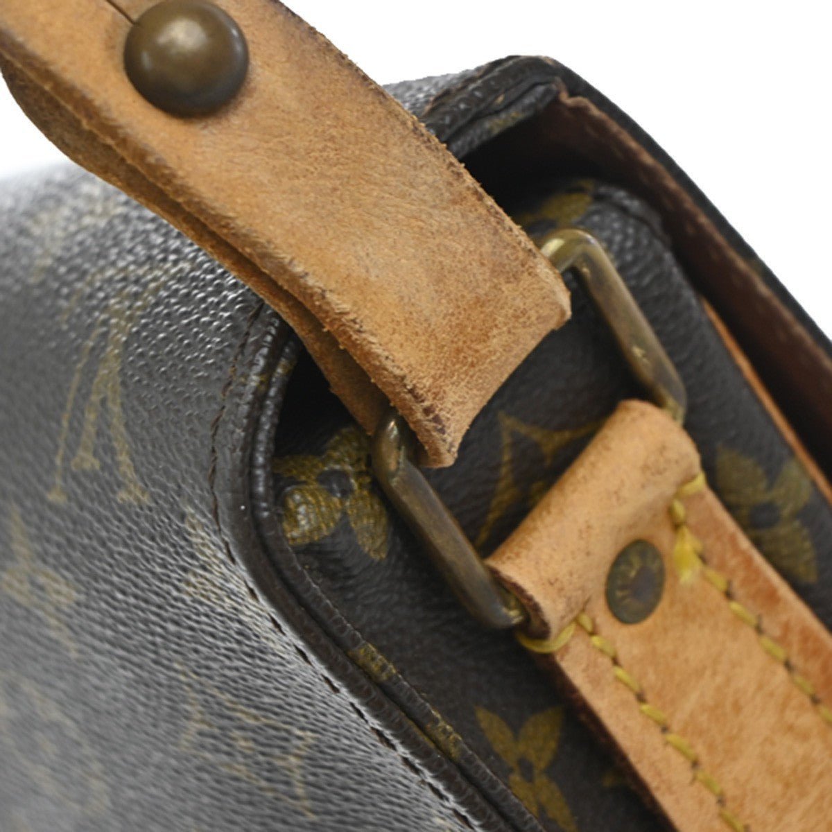 LOUIS VUITTON Cartouchiere MM Shoulder Bag Monogram Leather Brown M51253 33KP008