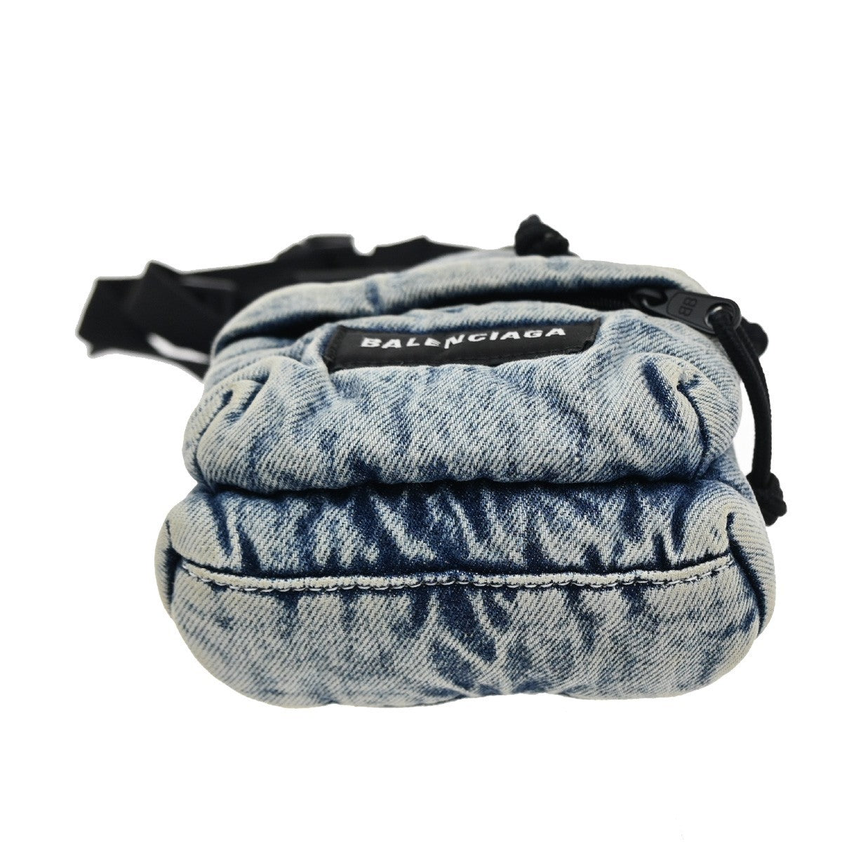 BALENCIAGA Logo Explorer 2Way Mini Shoulder Bag Canvas Denim Blue 38FC150