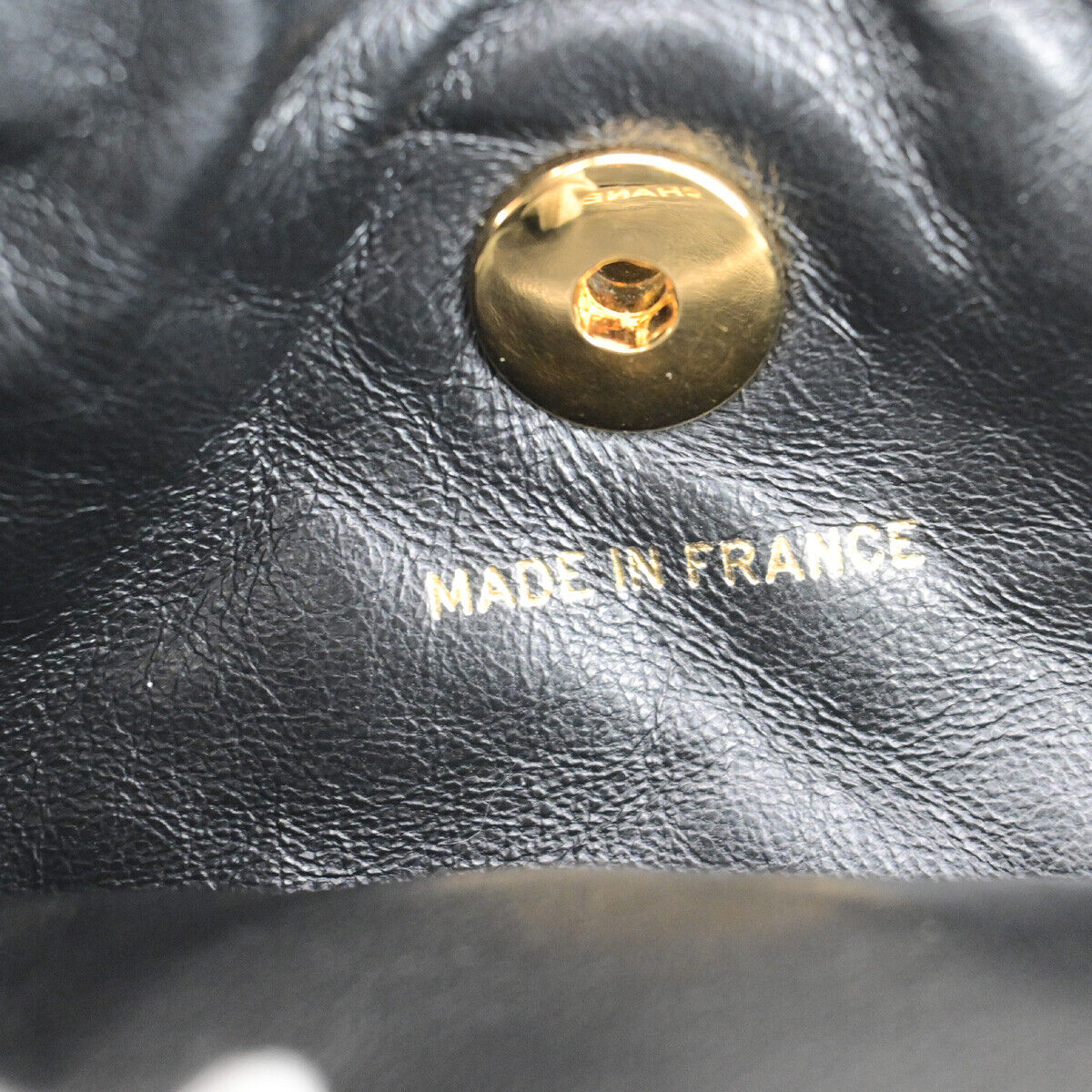 CHANEL CC Logo Matelasse Chain Backpack Bag Leather Black GHW Vintage 325RK673