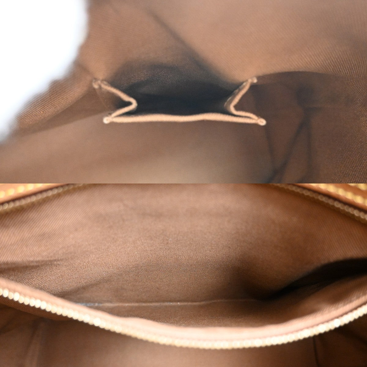 LOUIS VUITTON Cabas Mezzo Shoulder Bag Monogram Leather Brown M51151 10MA146