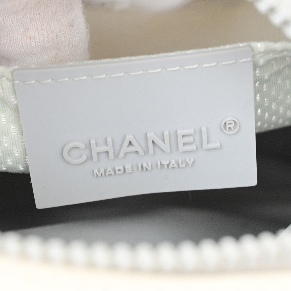 CHANEL Sports Line Camellia Shoulder Bag  Nylon  Canvas White Italy 74KD194