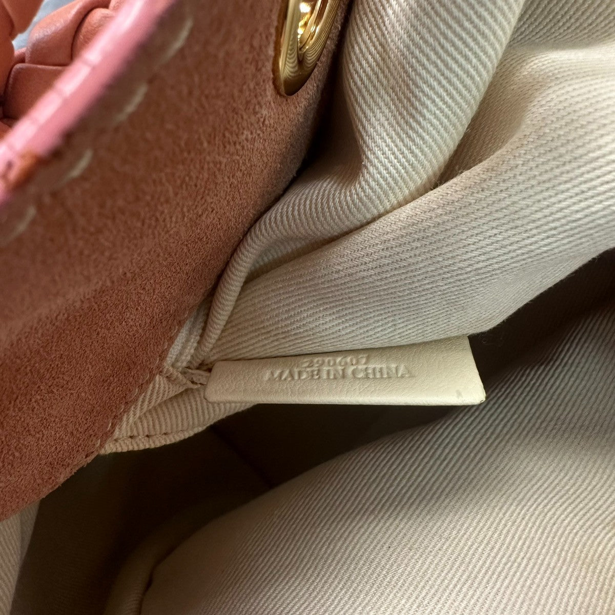 LOEWE Logo Crown Tote Shoulder Hand Bag Suede Skin Leather Pink GHW 72CA703