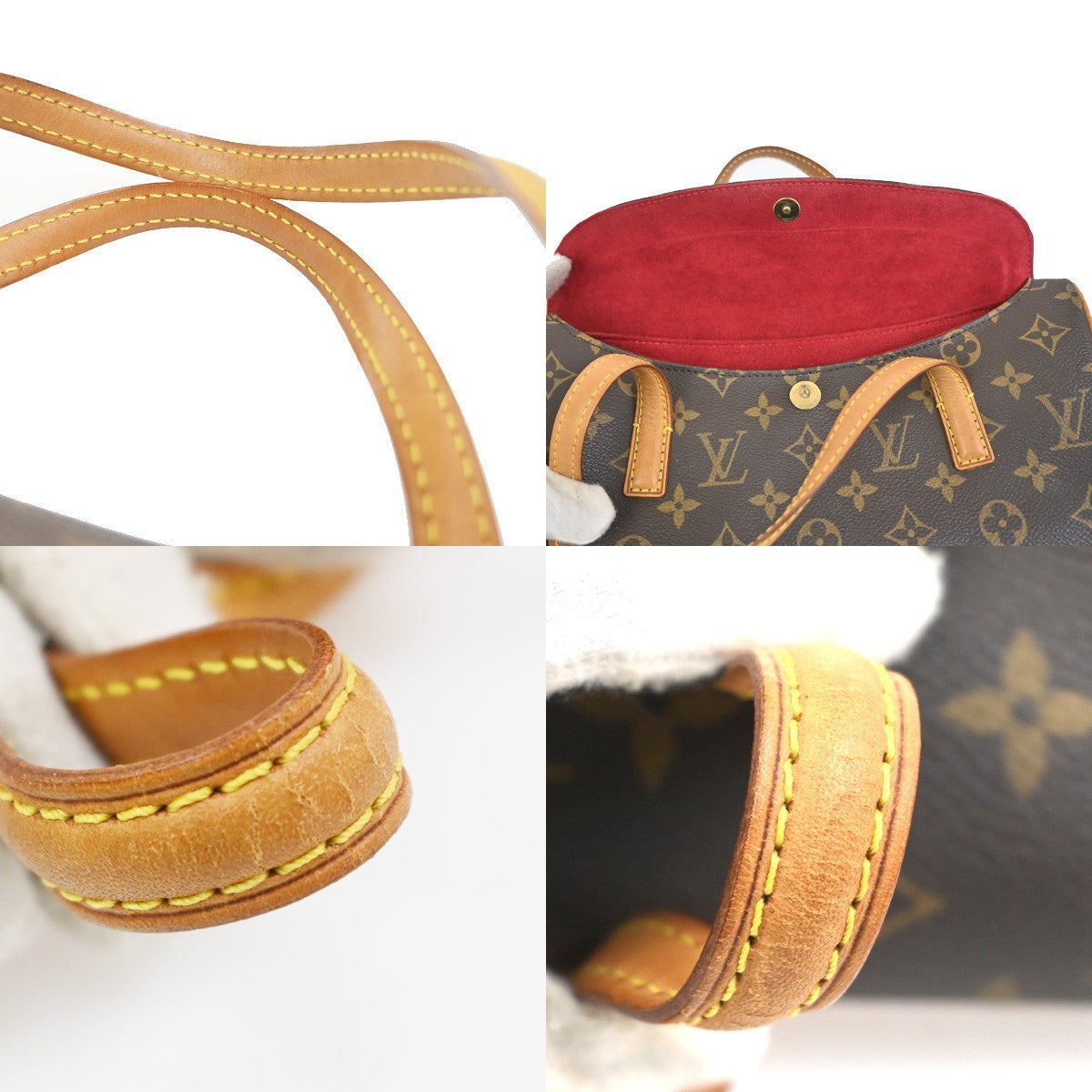 LOUIS VUITTON Sonatine Hand Bag Monogram Leather Brown France M51902 18YH936