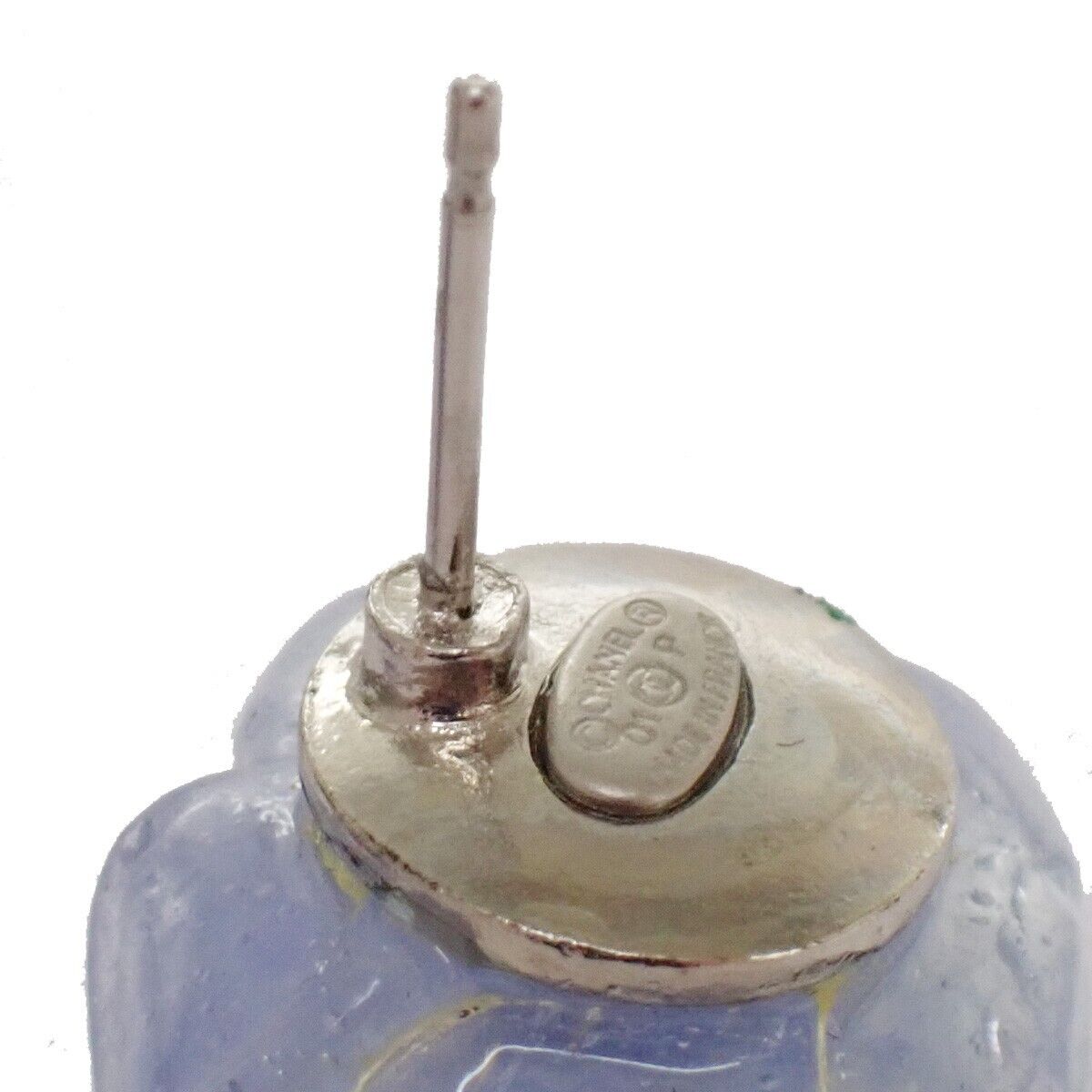 CHANEL Camellia Earrings Studs Bracelet Bangle 2 Set Purple 01P  77RC803