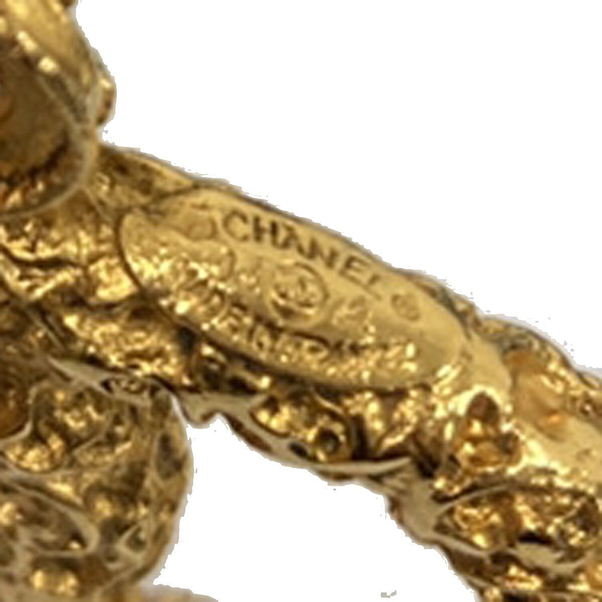 CHANEL CC Logo Chain Charm Pendant Necklace 93 A Gold Accessory Vinatge 631RF325