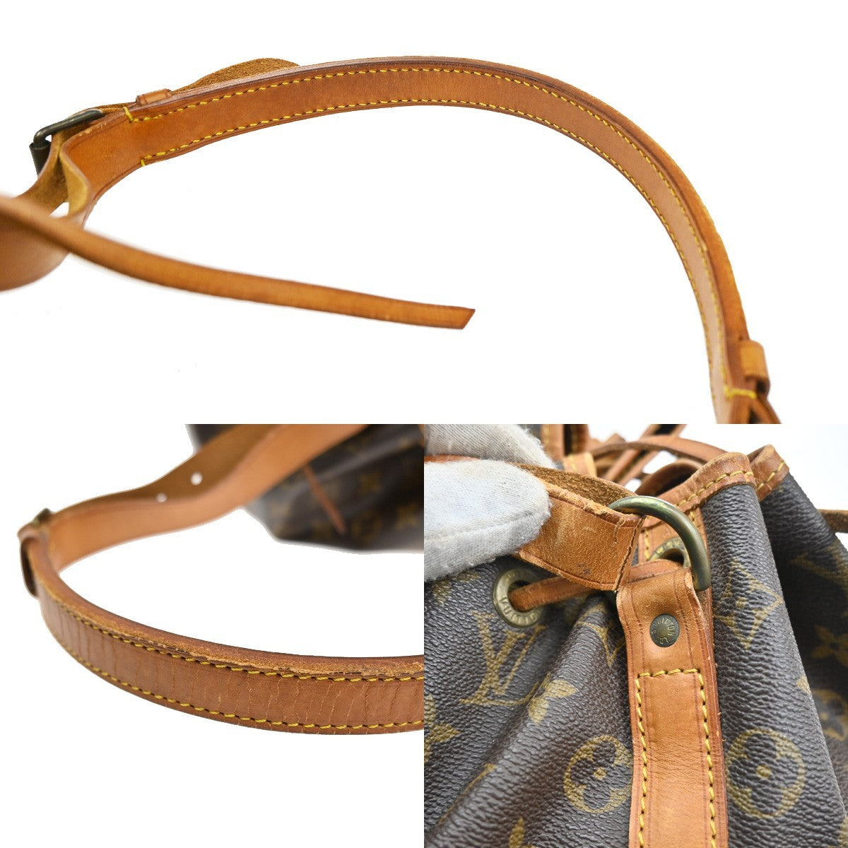 LOUIS VUITTON Petit Noe Drawstring Shoulder Bag Monogram Leather M42226 34CA391
