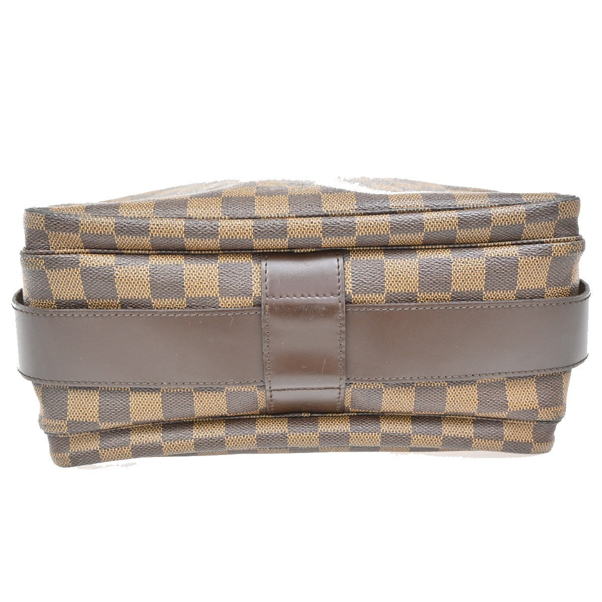 LOUIS VUITTON Naviglio Shoulder Bag Damier Ebene Leather Brown N45255 84EF885