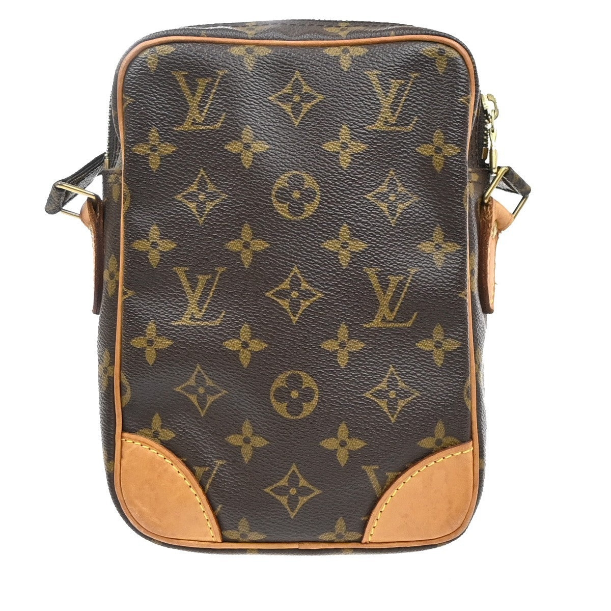LOUIS VUITTON Danube Shoulder Bag Monogram Leather Brown France M45266 82MA537