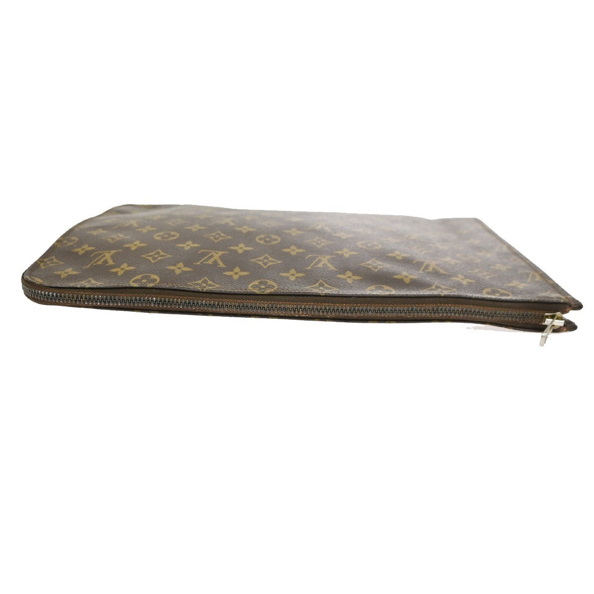 LOUIS VUITTON Poche Documents Clutch Bag Monogram Leather Brown M53456 61CA947