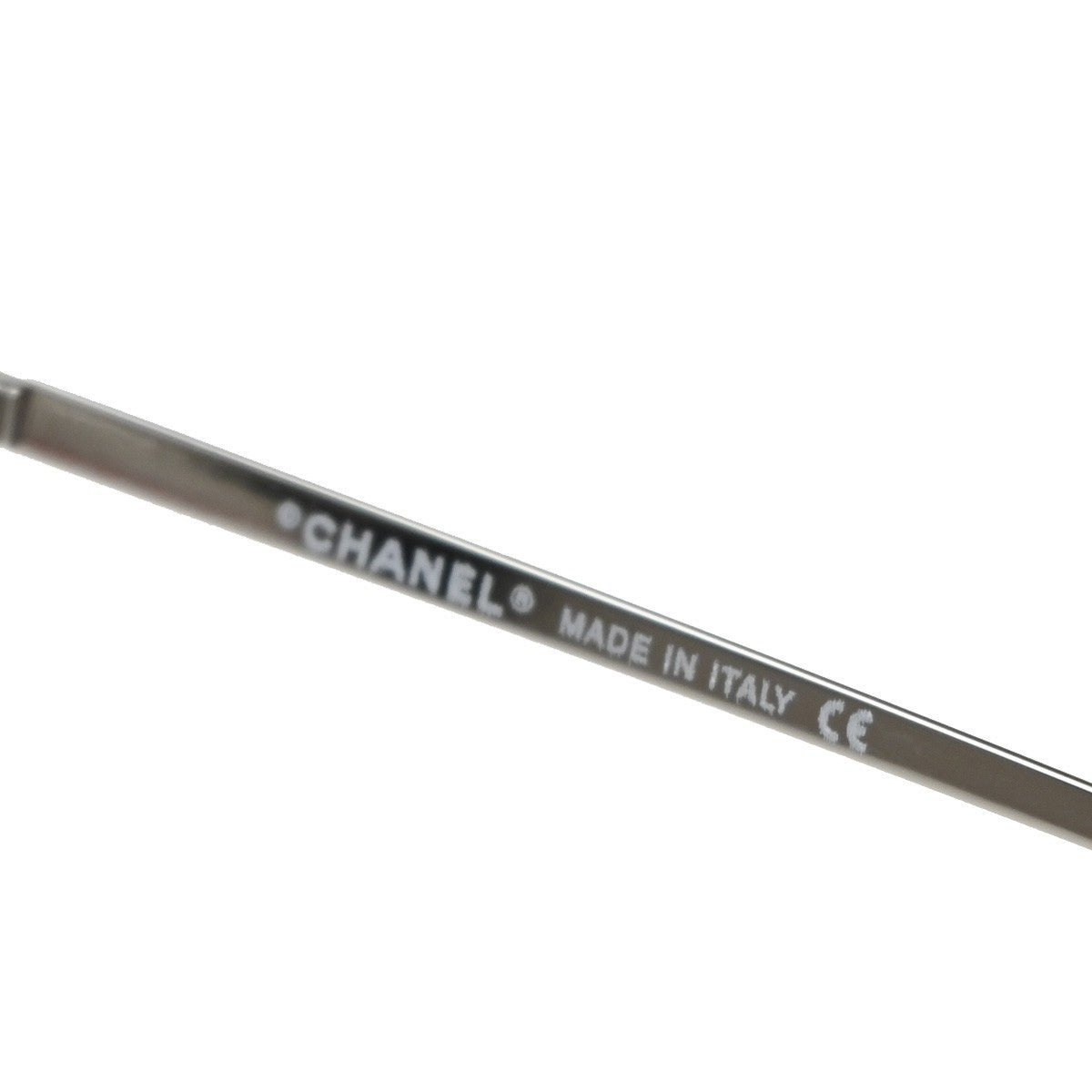 CHANEL Rimless Logo Sunglasses Eye Wear Plastic Metal Blue Silver 4013 60CA988