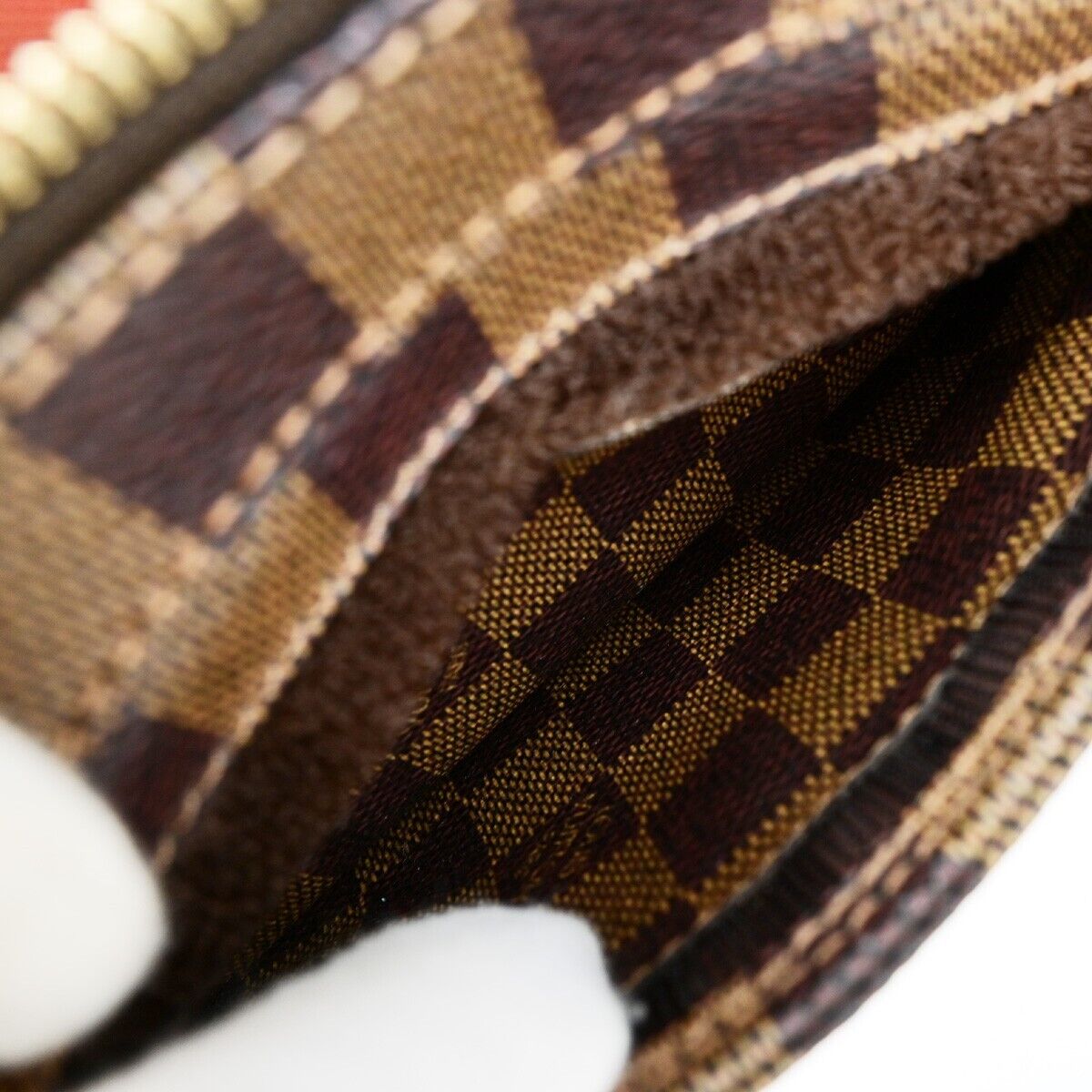 LOUIS VUITTON Geronimos Bum Body Bag Damier Ebene Leather Brown N51994 11ED032