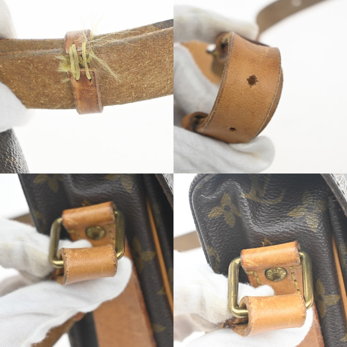 LOUIS VUITTON Cartouchiere MM Shoulder Bag Monogram Leather Brown M51253 31KC706