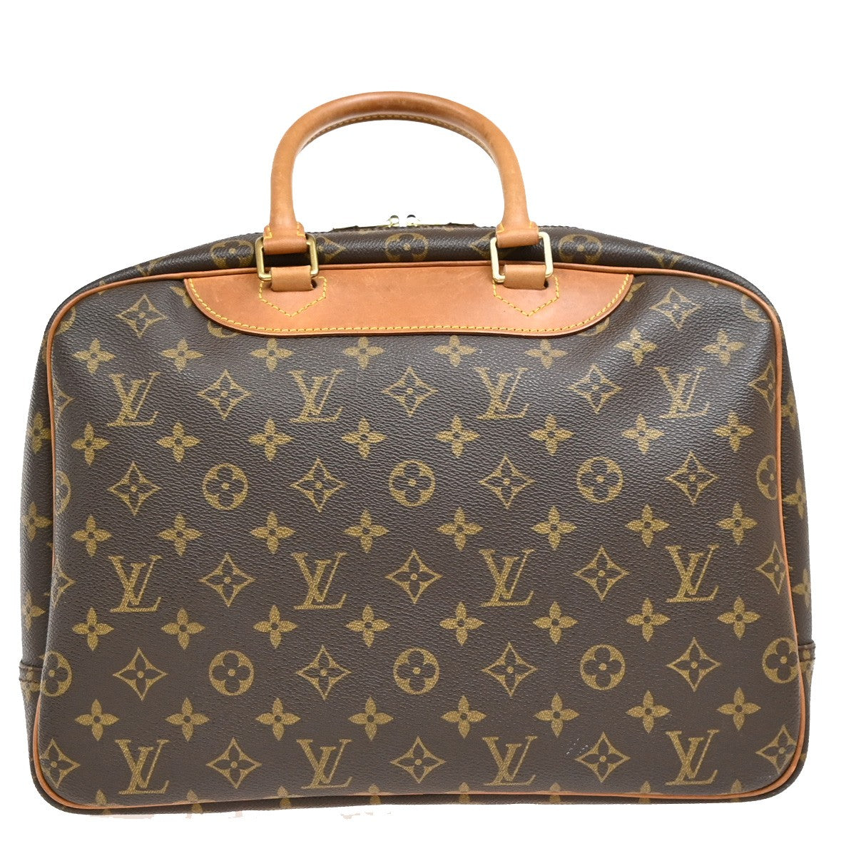 LOUIS VUITTON LV Logo Deauville Hand Bag Monogram Leather Brown M47270 73YH316