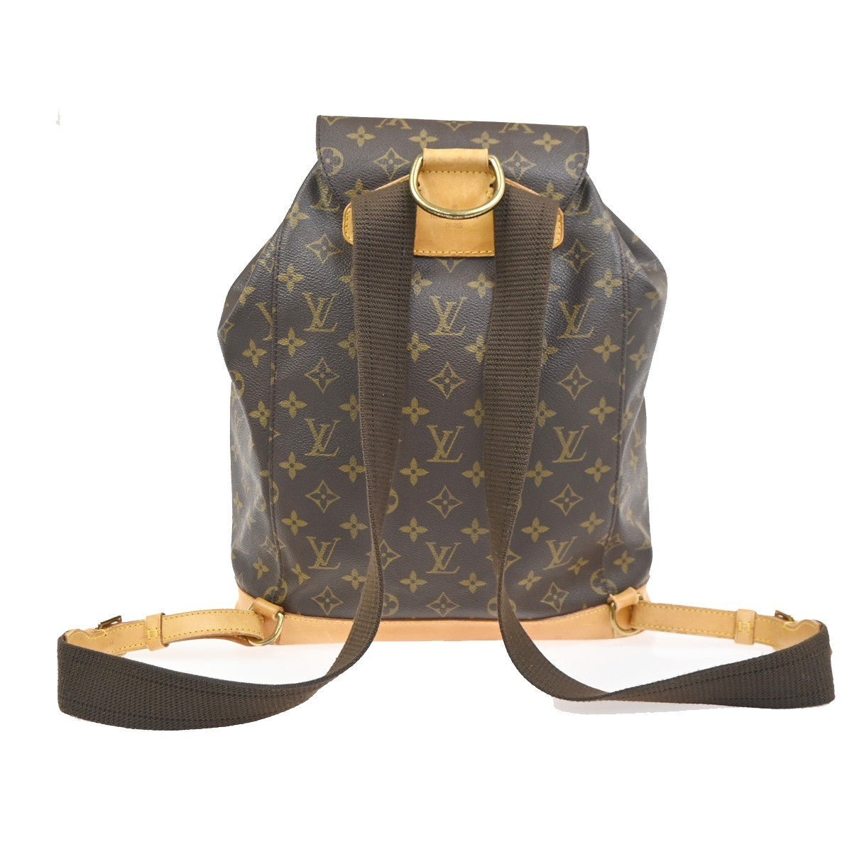 LOUIS VUITTON Montsouris GM Backpack Bag Monogram Leather Brown M51135 97CA777