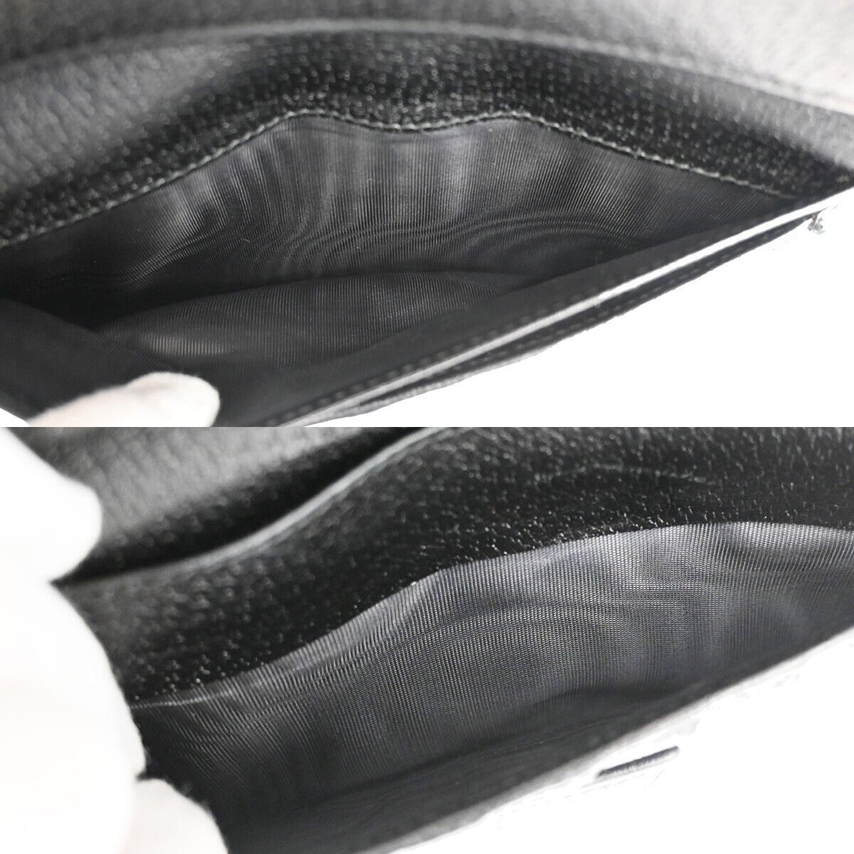 GUCCI Princy GG Pattern Long Bifold Wallet Purse Canvas Leather Black 02YD939