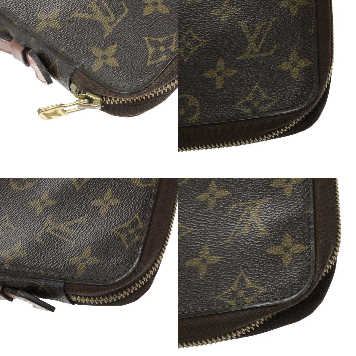 LOUIS VUITTON Poche Escapade Bifold Wallet Monogram Leather Brown M60113 38YH186
