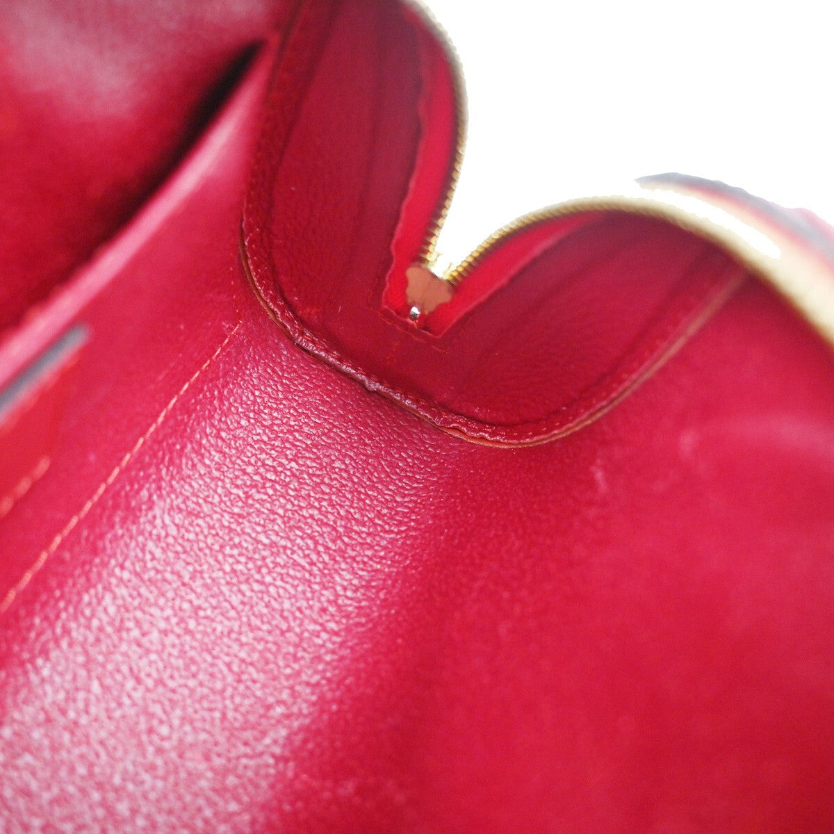 LOUIS VUITTON LV Logo Dauphine PM Pouch Bag Epi Leather Red M48447 02EE220