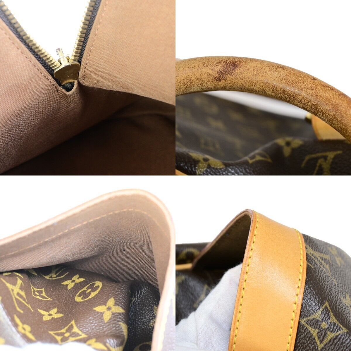 LOUIS VUITTON Carryall Travel Hand Bag Monogram Leather Brown M40074 22RF157
