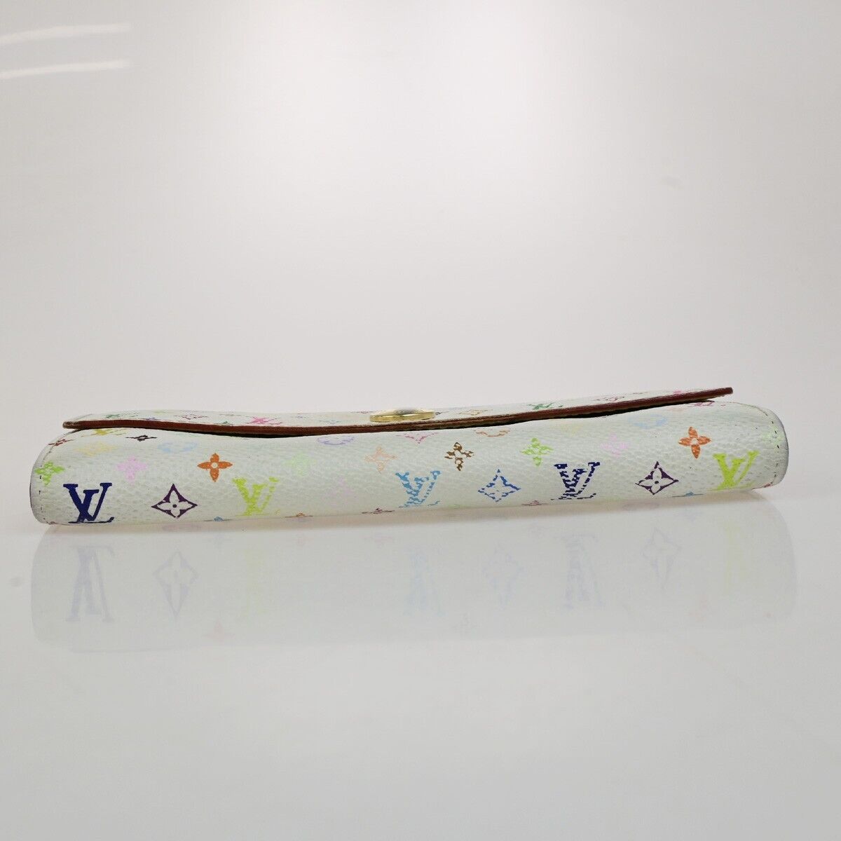 LOUIS VUITTON Long Bifold Wallet Portefeuille Sara multi White M93532 61KA458