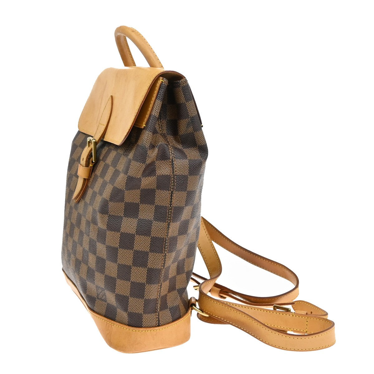 LOUIS VUITTON Logo Arlequin Backpack Bag Damier Ebene Brown N99038 13YH382