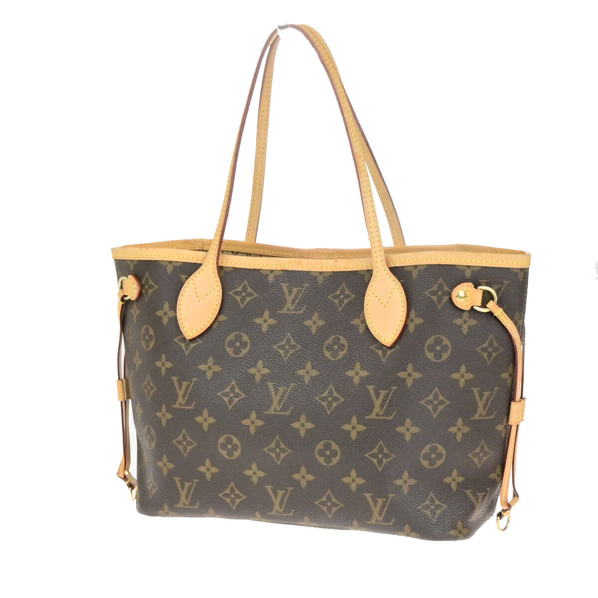 LOUIS VUITTON Neverfull PM Shoulder Tote Bag Monogram Leather BN M40155 55YG761