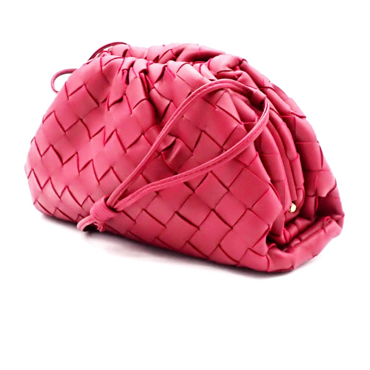 BOTTEGA VENETA Logo Intrecciato Mini Shoulder Bag Leather Pink Italy 93RF473