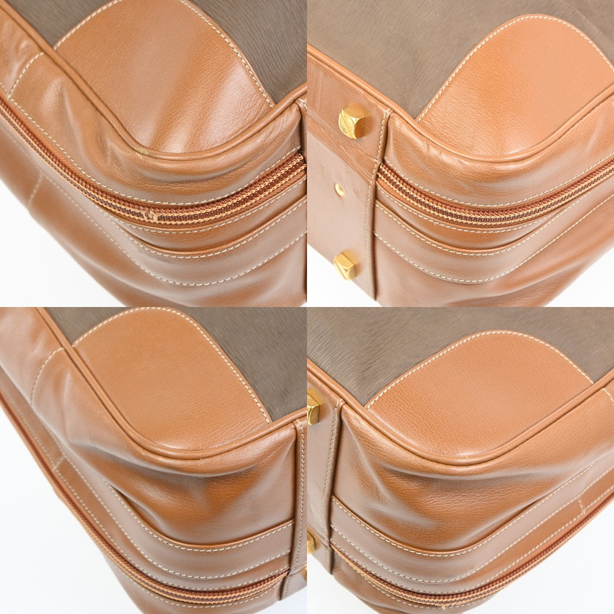 LOEWE LOGO Velazquez Travel 2Way Shoulder Hand bag Suede Leather Brown 31TA577