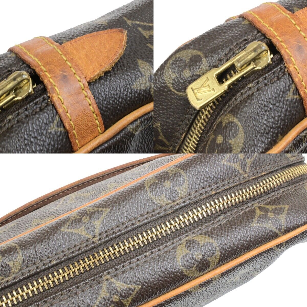 LOUIS VUITTON Compiegne 23 Clutch Hand Bag Monogram Leather Brown M51847 05ED976