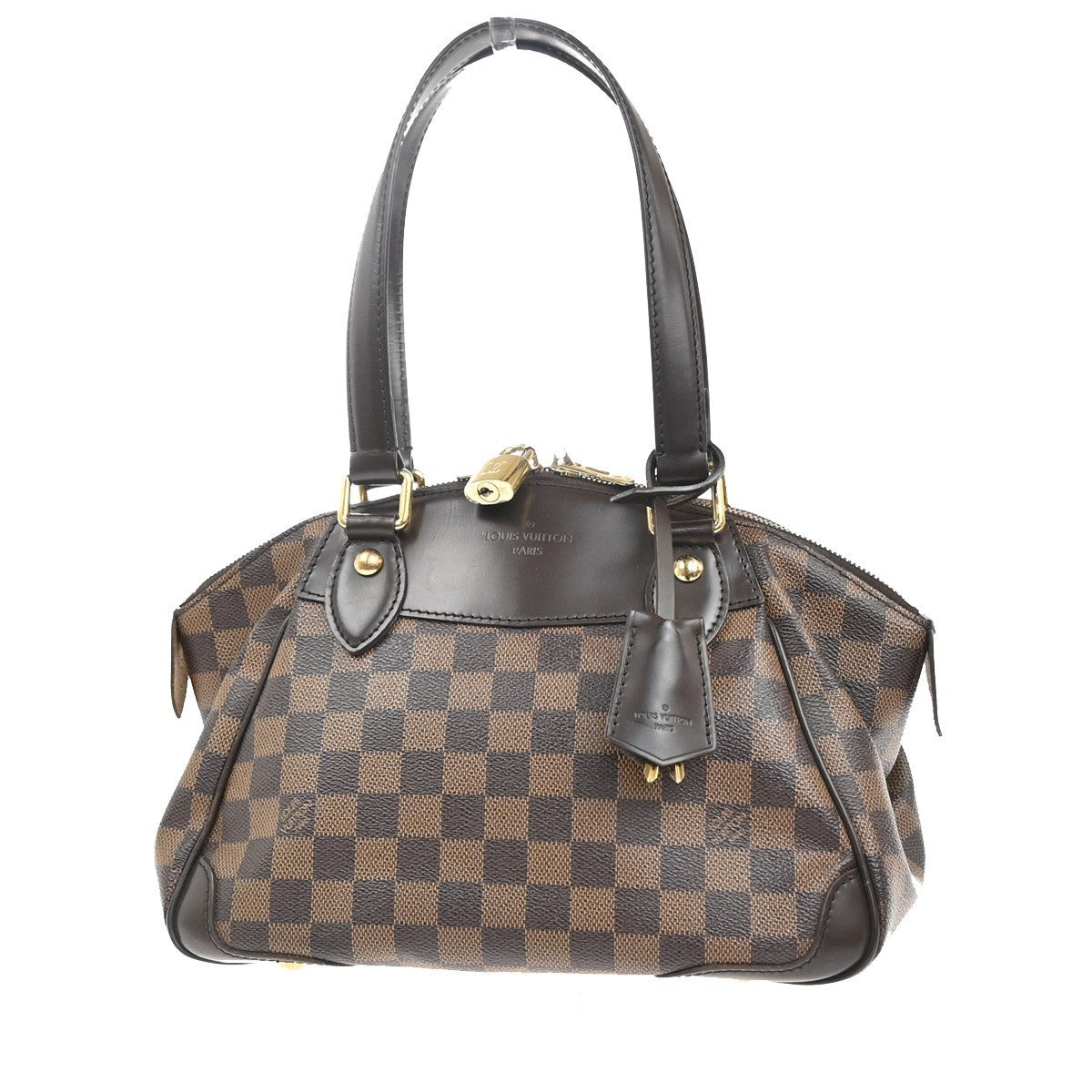 LOUIS VUITTON Verona PM Shoulder Bag Damie Ebene Leather Brown N41117 20EG394