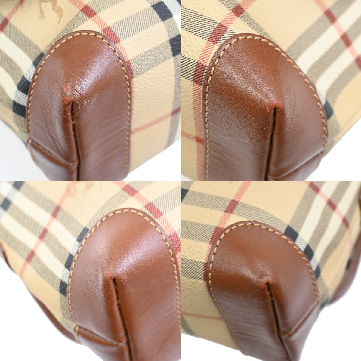 BURBERRY Logo Nova Check Crossbody Shoulder Bag PVC Leather Beige Brown 31FB800