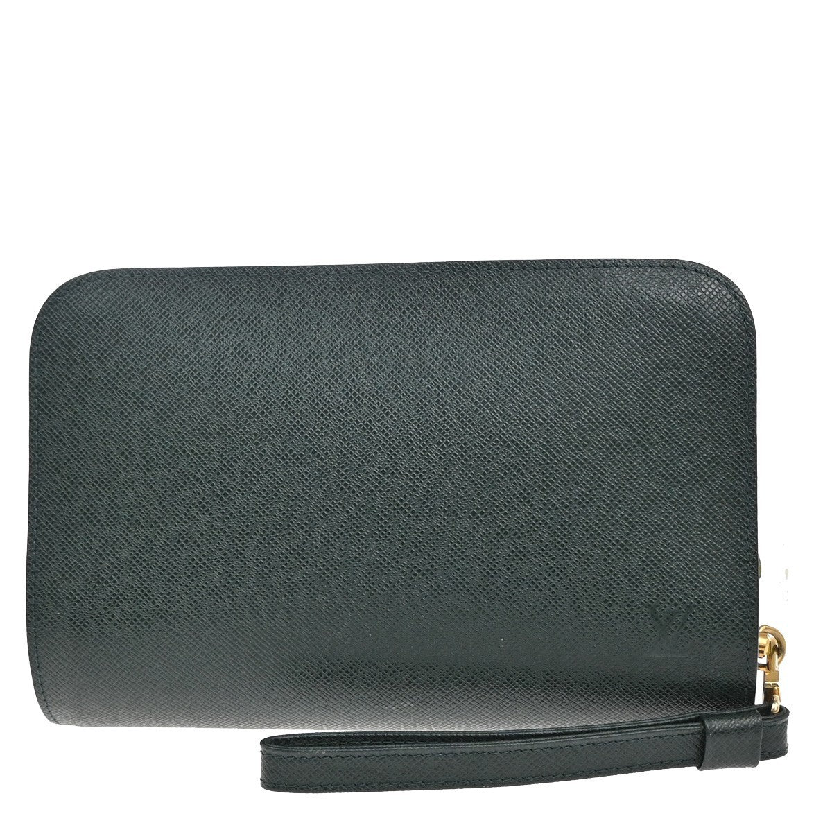 LOUIS VUITTON LV Logo BAIKAL Clutch Hand Bag Taiga Leather Epicea M30184 86KC096