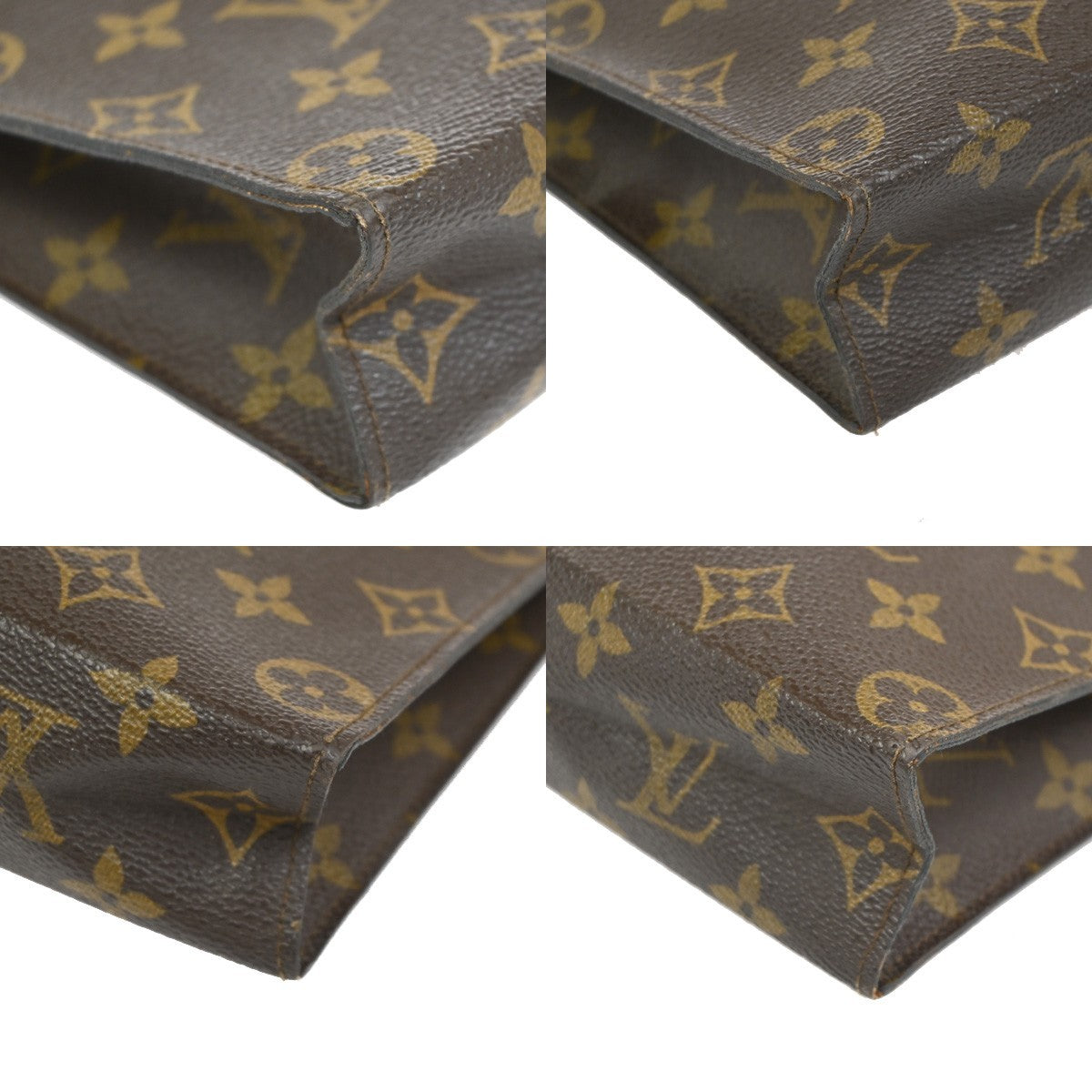 LOUIS VUITTON Poche Toilette 26 Clutch Hand Bag Monogram Leather M47542 04CA761