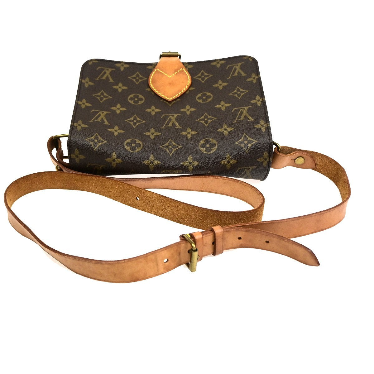 LOUIS VUITTON Cartouchiere MM Shoulder Bag Monogram Leather Brown M51253 83CB039