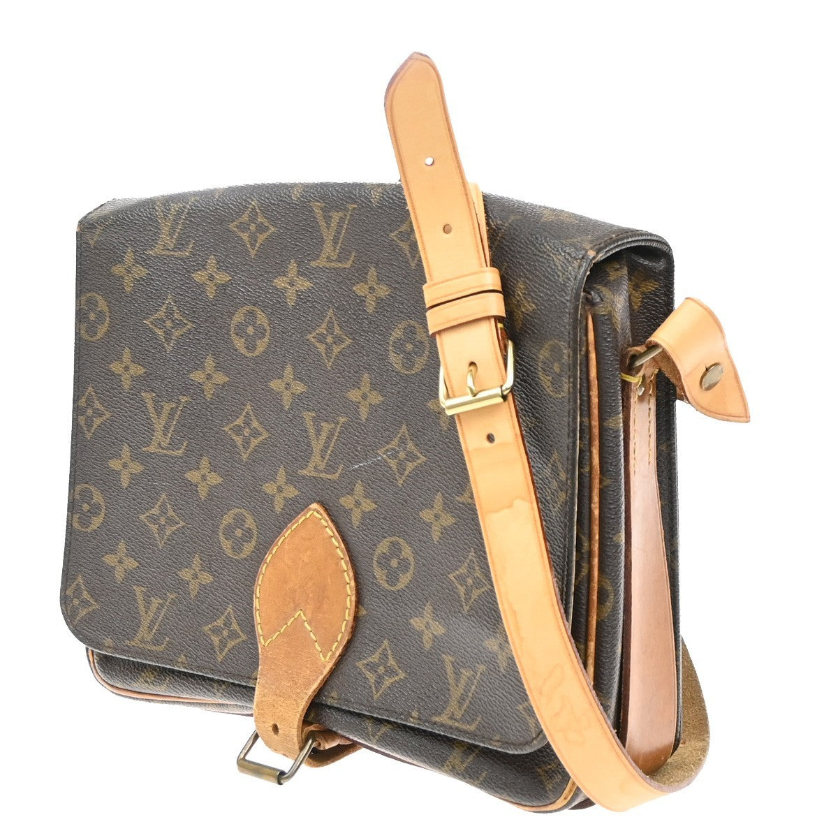 LOUIS VUITTON Cartouchiere GM Shoulder Bag Monogram Leather Brown M51252 65SA086
