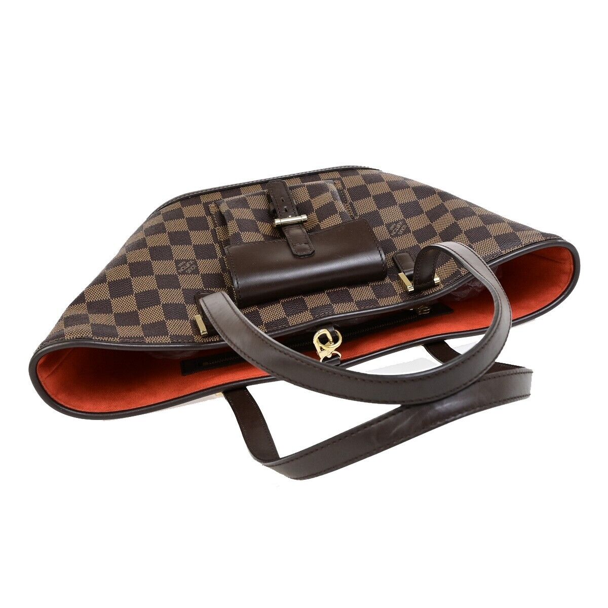 LOUIS VUITTON Manosque PM Shoulder Tote Bag Damier Leather Brown N51121 21EC978