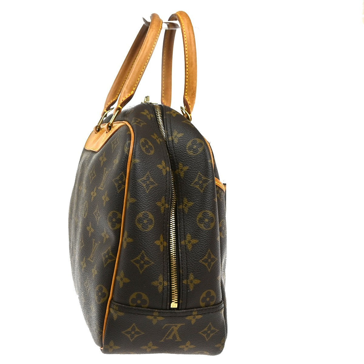 LOUIS VUITTON LV Logo Deauville Hand Bag Monogram Leather Brown M47270 88KC364