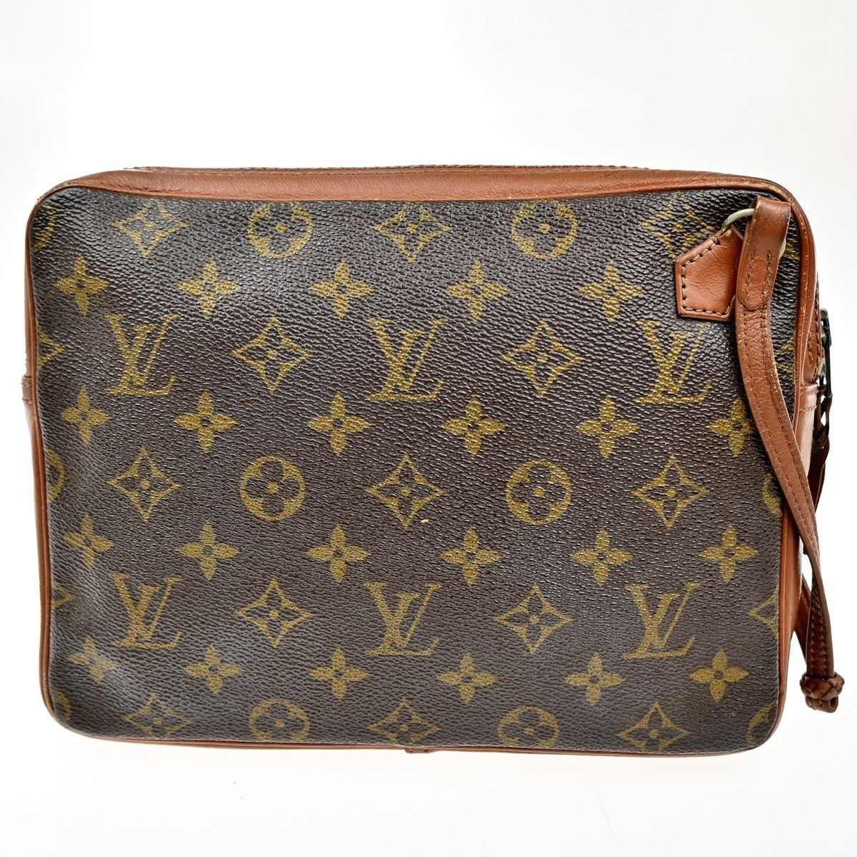 LOUIS VUITTON Logo Pochette Sports Clutch Hand Bag Monogram Leather BN 09MA073