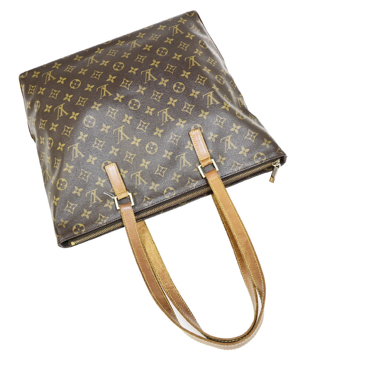 LOUIS VUITTON Cabas Mezzo Shoulder Bag Monogram Leather Brown M51151 31YF519