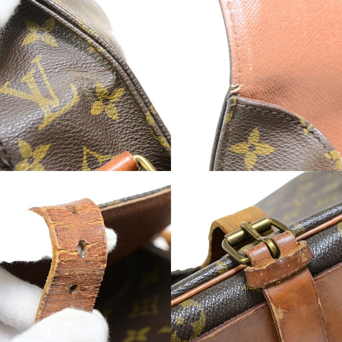 LOUIS VUITTON Cartouchiere GM Shoulder Bag Monogram Leather Brown M51252 65YF284