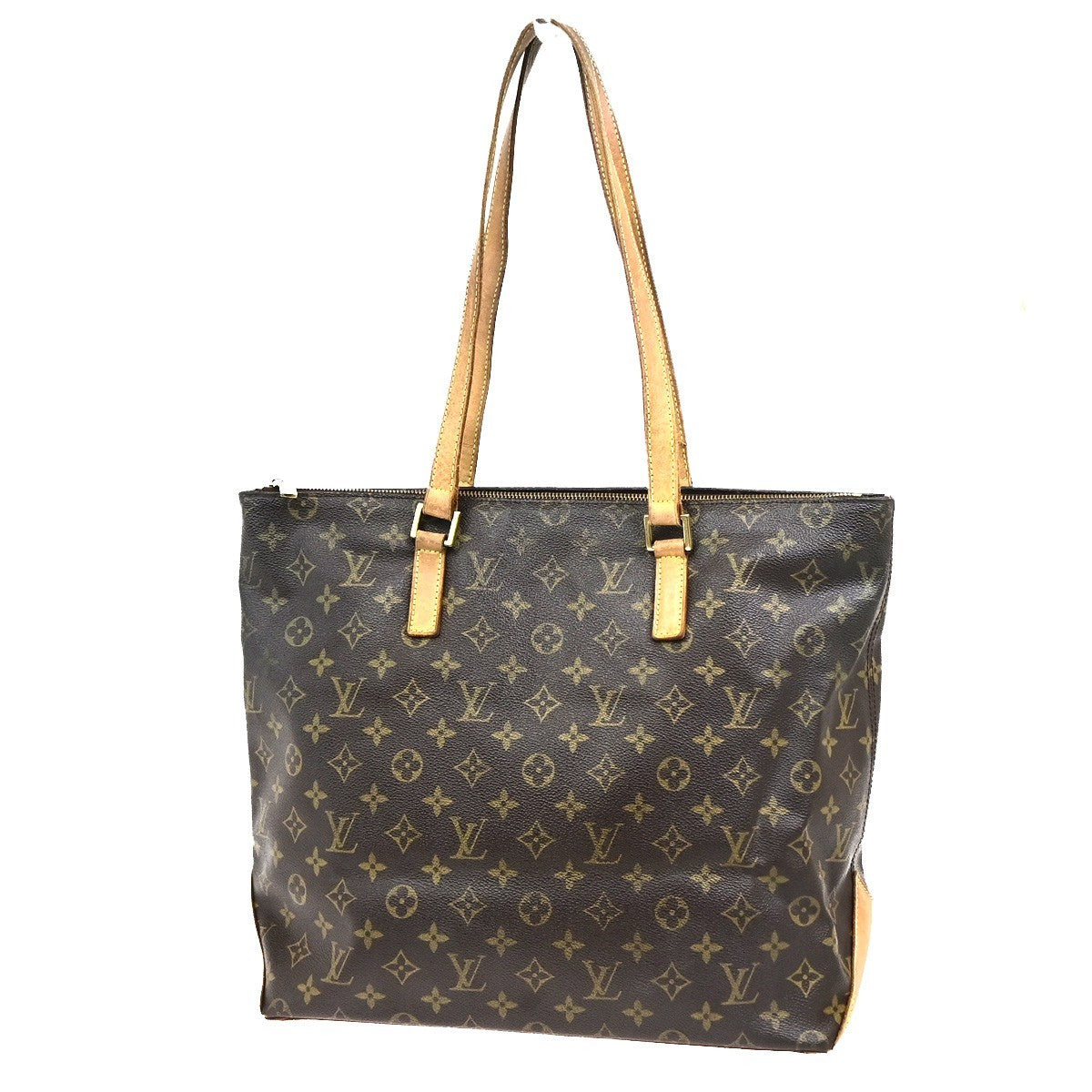 LOUIS VUITTON Cabas Mezzo Shoulder Bag Monogram Leather Brown M51151 81KD117