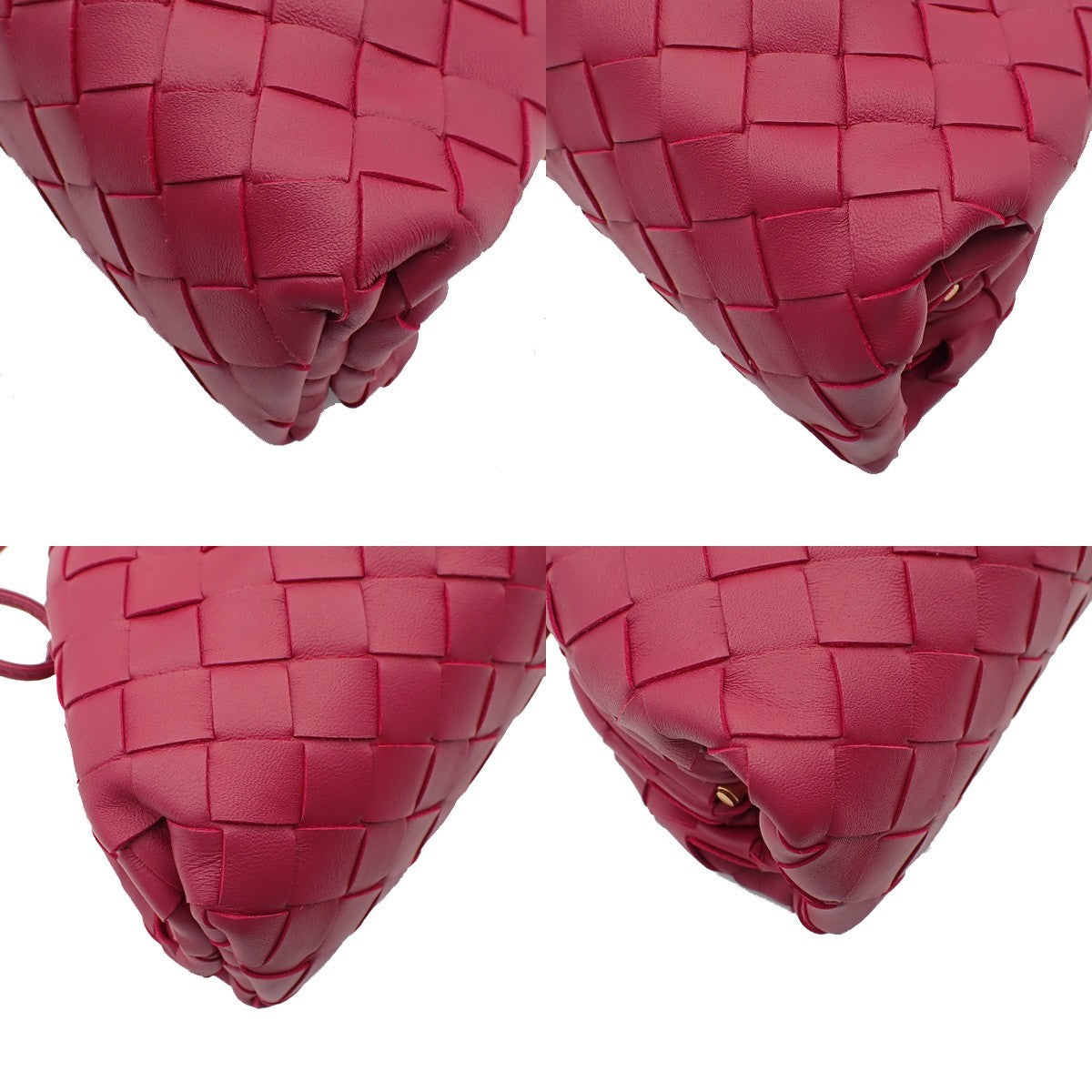 BOTTEGA VENETA Logo Intrecciato Mini Shoulder Bag Leather Pink Italy 93RF473