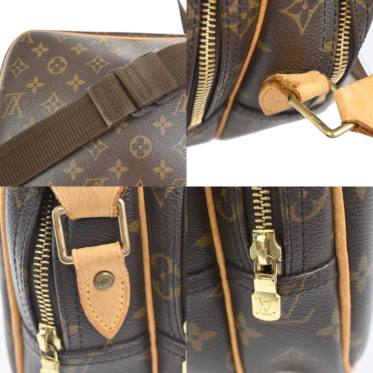 LOUIS VUITTON Reporter PM Crossbody Shoulder Bag Monogram Leather M45254 76TA597