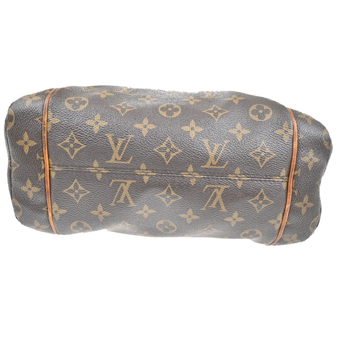 LOUIS VUITTON Logo Totally PM Shoulder Bag Monogram Leather Brown M56688 84CA422