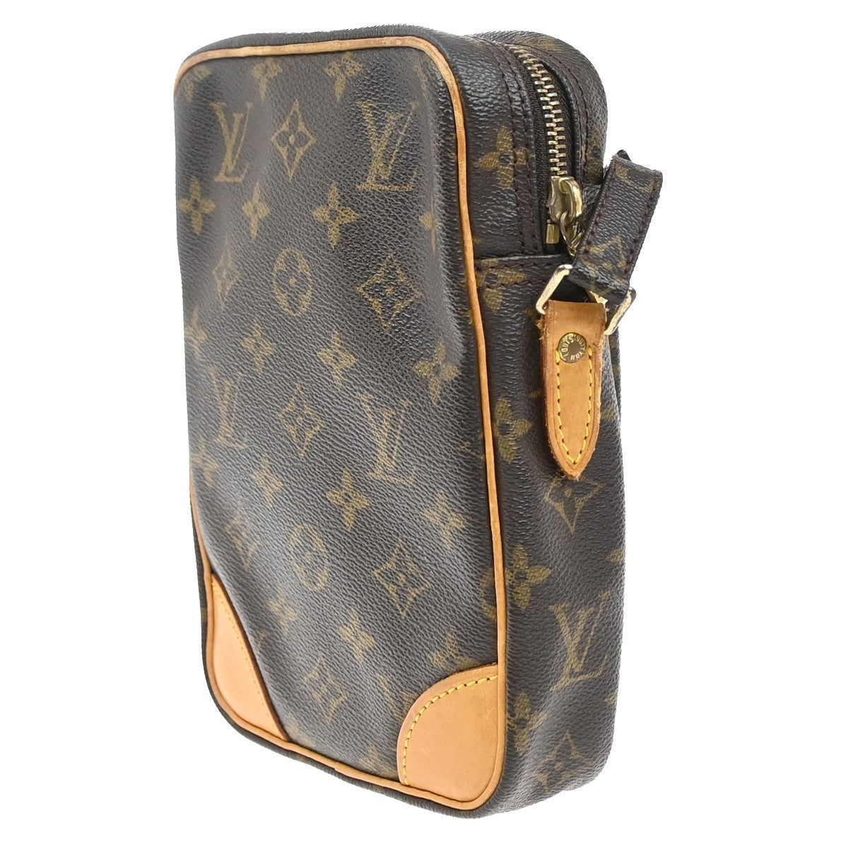 LOUIS VUITTON Danube Shoulder Bag Monogram Leather Brown France M45266 32EF959